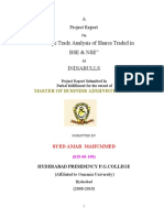 "Arbitrage Trade Analysis of Shares Traded in Bse & Nse" Indiabulls