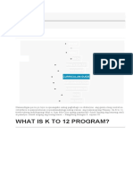 What Is K To 12 Program?