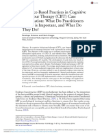 1.evidencebased Practices in Cognitive Behaviour Therapy CBT Case Formulation What Do Practitioners Believe Is Important and What Do They Do