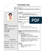 Resume Format BBA BCA