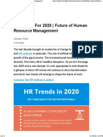 HR Trends For 2020 - Future of Human Resource Management