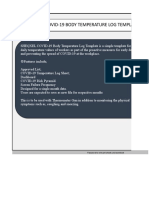 Sheqxel Covid-19 Body Temperature Log Template Sheqxel Covid-19 Body Temperature Log Template