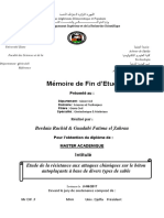 Etude de La Résistance Aux Attaques Chimiques Sur Le Béton Autoplaçants À Base de Divers Types de Sable PDF