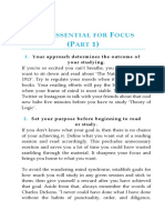 Tips Essential For Focus Part 1