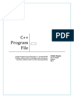 C++ Program File: Pulkit Mogha