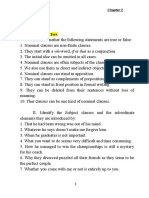 Exercises - Nominal and Relative Clauses