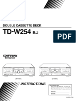 Double Cassette Deck: Instructions