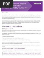 Coronavirus and Force Majeure: Can We Exit Construction Contracts Affected by COVID-19?