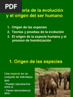 La Teoría de La Evolución y El Origen Del Ser Humano