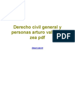 Derecho Civil General y Personas Arturo Valencia Zea PDF