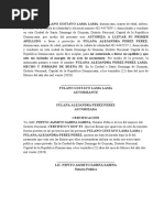 Acta Notarial de Autorización para Llevar Apellido