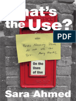 Sara Ahmed Whats The Use On The Uses of Use PDF