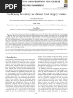 Positioning Inventory in Clinical Trial Supply Chains: Adam Fleischhacker