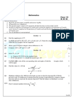 Maths Previous Year Question Paper 7