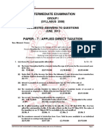 Intermediate Examination: Group I (SYLLABUS 2008) Suggested Answers To Questions JUNE 2013