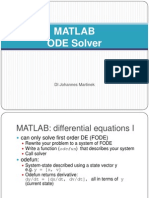 MATLAB ODE Solver 