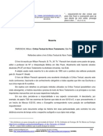 Resenha Critica Textual Do NT - 10jan 2011