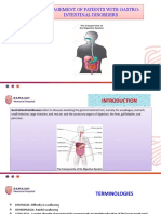 Management of Patients With Gastro-Intestinal Disorders