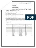 Mr. Ishwaar Singh: Unit 9: The Solar System Rotations and Revolutions of Planets