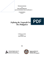 Defining Non Profit Sector in The Philippines PDF