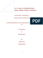 A K.A.P. Study of Premenstrual Syndrome (PMS) Among Female Students