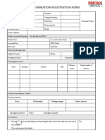 Personal Information Registration - India