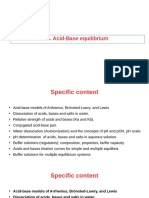 Acid-Base Equilibrium