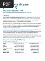 WHO COVID-19 Report For June 12, 2020