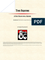 The Squire: A Stat Block For A Squire