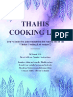 Thahis Cooking Lab: You're Invited To Join Competition For Remake One of The "Thahis Cooking Lab Recipes