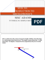 MTR 501 Introduction To Mechatronics: MSC Adams