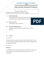 Module #8 Shopping, How Often+expressions of Frequency: Universidad Tecnologica de Honduras