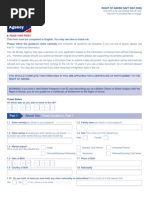 Application Form VAF7 - Right of Abode Form