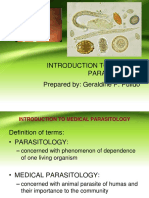 Introduction To Medical Parasitology Prepared By: Geraldine P. Pulido