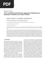 Research Article: A New Artificial Neural Network Approach in Solving Inverse Kinematics of Robotic Arm (Denso VP6242)