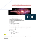 Fundamental Principles of Quantum Mechanics: Wave Matter Duality Principle