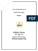 Syllabus Scheme: MATS University Raipur