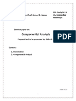 Componential Analysis