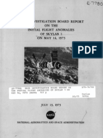 NASA Investigation Board Report On The Initial Flight Anomalies of Skylab 1 May 16, 1973