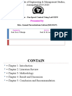 Presented By: Thermistor - Fan Speed Control Using Labview