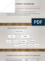 Field Effect Transistors: Field Effect Transistor Is A Semiconductor Device Which Depends On Electric Field For Its