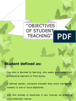 Objectives of Student Teaching