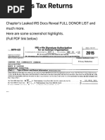 Chapter's Leaked IRS Docs Reveal FULL DONOR LIST and Much More. Here Are Some Screenshot Highlights. (Full PDF Link Below)