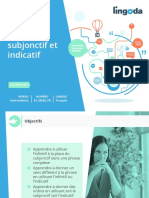 Infinitif, Subjonctif Et Indicatif: Grammaire