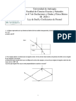 Taller # 7 Ley de Snell y Coeficientes de Fresnel