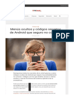 Menús Ocultos y Códigos Secretos de Android Que Seguro No Conoces