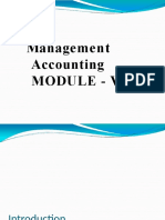 Management Accounting Module - V