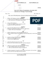 I Nternet of Things Technology: Answer FIVE Full Questions, Choosing One Fidl Question From Each Module