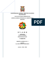 Silabo Politica Economica VI Adm&MKT 2019 II