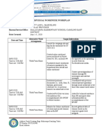 Individual Workweek Workplan Name of Employee: Division: Bureau/Service/Office: Date Covered